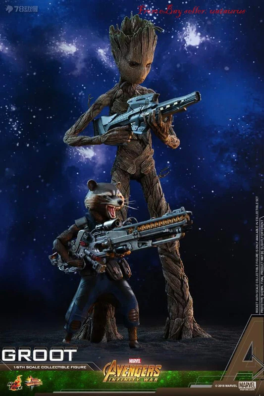 Hot Toys Galaxy of The Guardians Rocket MMS476 Body Infinity War Groot Avengers
