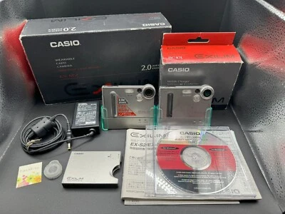 CASIO EXILIM EX-M1 EX-M2 Digital camera Charging Cradle silver Junk As is - Image 1 of 4