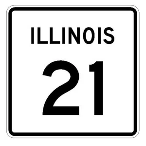 Illinois State Route 21 Sticker R4315 Highway Sign Road Sign Decal - Picture 1 of 1