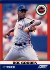 1991 Score 100 Superstars  #65 Dwight "Doc" Gooden  New York Mets *+*