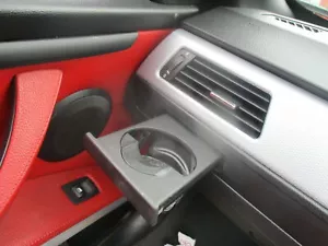 BMW E90 E91 E92 E93 SERIE 3 PORTA COPPA PASSEGGERI PRE LCI NERO - Foto 1 di 1