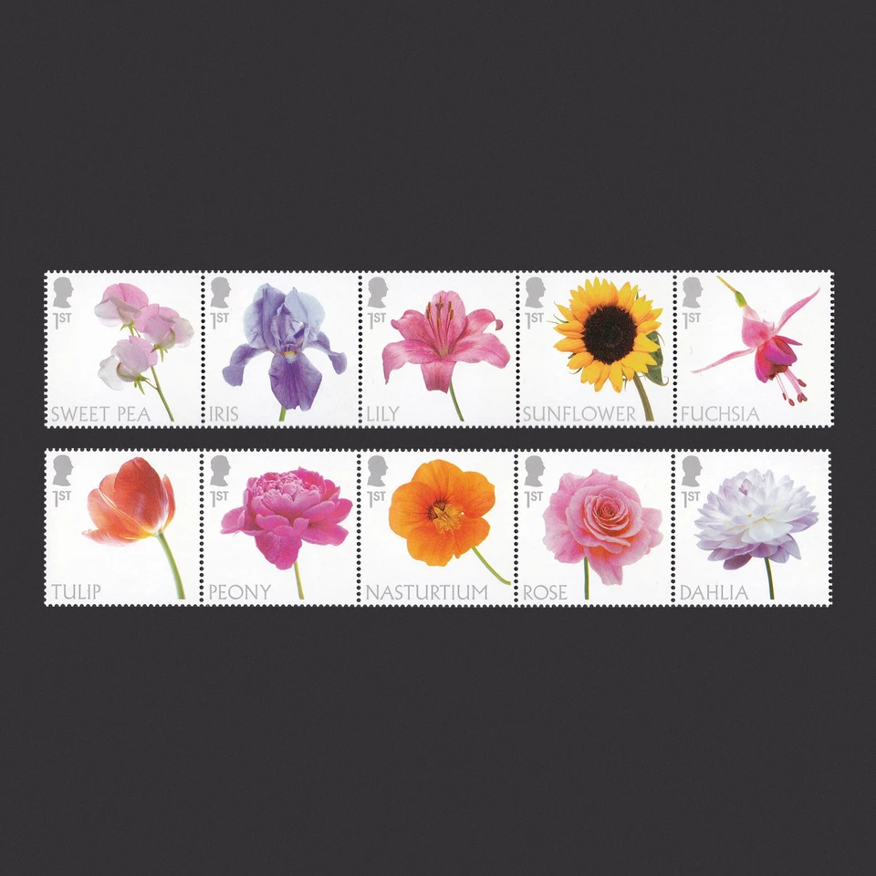 2023 Flowers Mint Stamp Set - First Set to Feature King Charles III - Image 1 of 1