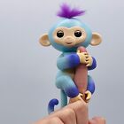 WowWee Fingerlings Interactive Baby Monkey Toy Ava Blue w Purple Hair