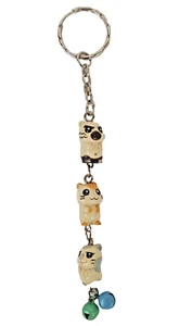 Hamtaro "Serie di 3 MiniFigure cm. 2 Circa con Portachiavi e Campanellini" - Imagen 1 de 2