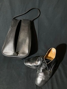 Tanzschuhe Herren schwarz Leder Gr. 5 1/2 Diamant Chromleder Sohle - Bild 1 von 8