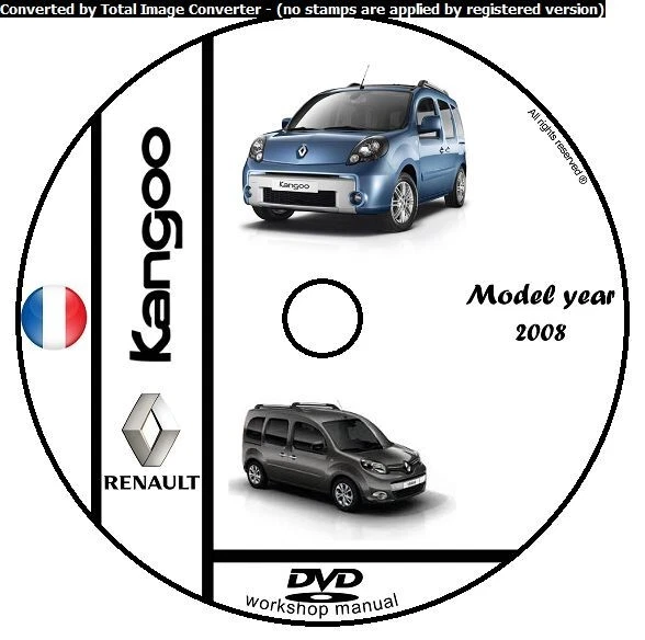 WORKSHOP MANUAL MAINTENANCE RENAULT KANGOO 2 MY 2008 SERVICE CD DVD - Image 1 of 4