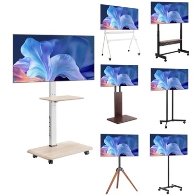 Rolling TV Stand Mobile TV Cart Holds Up to 44-205 lbs for 17-100 Inch Screens - Image 1 of 4