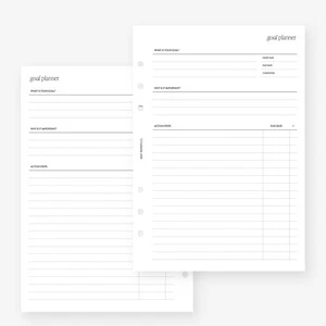 A5 Goal Planner Insert Agenda Refill for Filofax A5, Kikki K Large, LV GM siz... - Picture 1 of 1