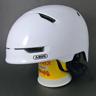 Casco de Bicicleta Urbana ABUS Rascador Niño 3.0 Blanco Brillante Pequeño M (51-55) Monopatín  Foto 1 de 4