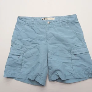 REI Womens Hiking Cargo Shorts Size 4 Blue 100% Nylon UPF Fishing Outdoor - Picture 1 of 10