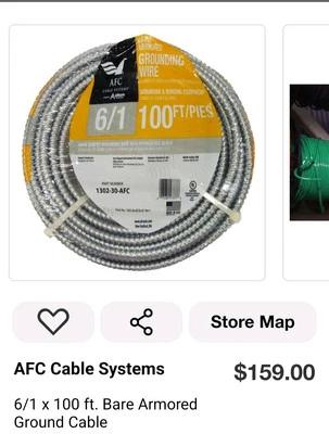 AFC Cable Systems6/1 x 100 ft. Bare ArmoredGround Cable - Image 1 of 2