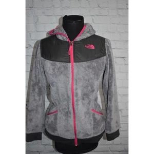 The North Face Plush Fleece Jacket Girls Kids Size XL Full Zip Gray With Pockets - Picture 1 of 9