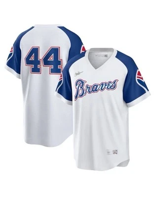 Camiseta deportiva Nike Atlanta Braves Throwback Cooperstown Game Hank Aaron #44 (XL) NUEVA CON ETIQUETAS Foto 1 de 4