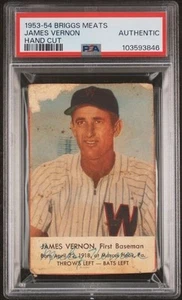 1953 Briggs Meats James Vernon PSA Authentic (Pop 15, Two Higher) Hand Cut - Picture 1 of 2