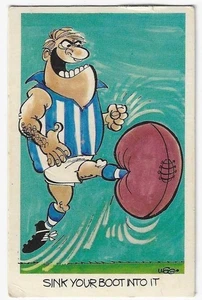 1972 Sunicrust Weg's Footy Funnies SINK YOUR BOOT INTO IT - Picture 1 of 2