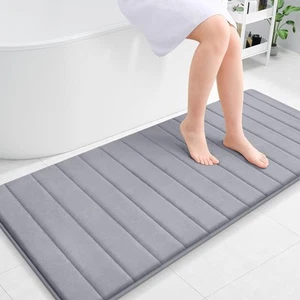 Colorxy Memory Foam Bath Mat 70x24 Ultra Soft and Absorbent Bathroom Rugs Non... - Picture 1 of 7