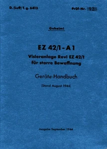 WWII German manual EZ 42 gyroscopic reflector gunsight ME262 FW190  PRINTED BOOK - Bild 1 von 6