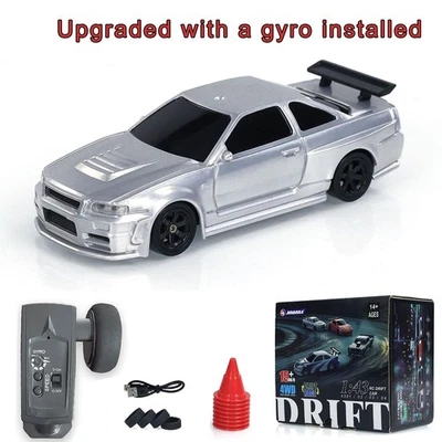 1:43 Ready to Run Race Car Gyro Drift Car 4WD Traffic Cones Mini Toy for Boys - Image 1 of 4