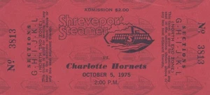 BIGLIETTO WFL SHREVEPORT STEAMER VS. CHARLOTTE HORNETS 5 OTTOBRE 1975 - Foto 1 di 1