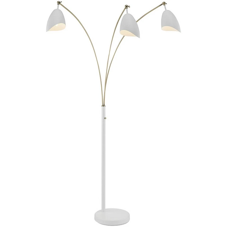 Lite Source LS-83652AB/WHT Tanko Floor Lamp White - Image 1 of 1