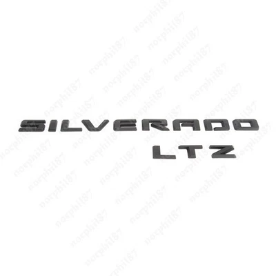 Nuevo Chevrolet Silverado LTZ 2019-2026 negro mate emblema de puerta trasera insignia OEM GM Foto 1 de 4