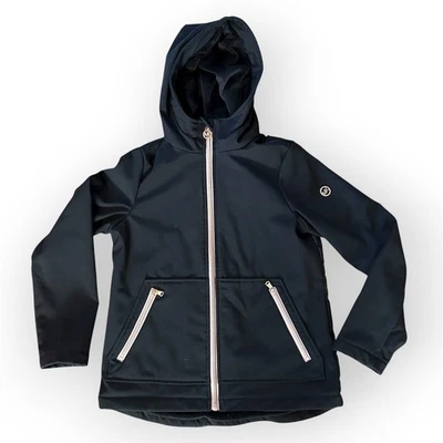 Michael Kors Girls Black Softshell Hooded Puffer Jacket Rose Gold Zipper Size 14 - Image 1 of 4