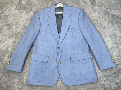 Blazer De Colección John Weitz Para Hombres 44 Azul Palm Beach Dorado Botón Abrigo Deportivo Años 70 EE. UU. Foto 1 de 4