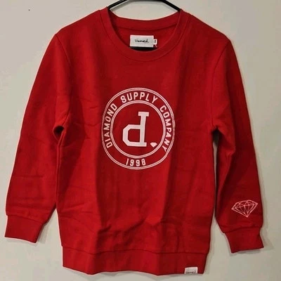 Diamond Supply Co. Crewneck Sweatshirt Womans Size Medium Red With White NWT  - Image 1 of 3