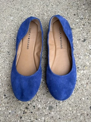 Pisos de ballet Lucky Brand Emmie 7,5 punta redonda usados azul real Foto 1 de 4