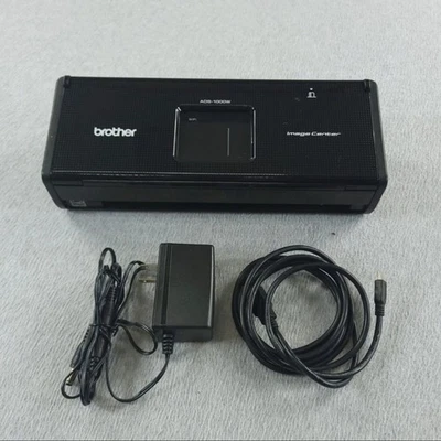 Brother ADS-1000W Compact Color Desktop Scanner WiFi Duplex w/ USB Cable & Power - Image 1 of 4