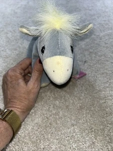 Vintage 1998 Enesco Precious Moments Tender Tails Donkey 8" Plush With Hang Tag - Picture 1 of 9