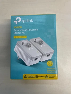 TL-PA4010PKIT  TP-Link TL-PA4010P KIT V5 adattatore di rete PowerLine 600 Mbit/s - Immagine 1 di 2