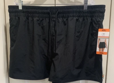 Nuevo con etiquetas Pantalones Cortos Ocean Pacific OP Para Mujer Negros Talla XXL Bolsillos con Cremallera Forrados Foto 1 de 4