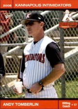 2008 Kannapolis Intimidators 2nd Half Multi-Ad #33 Andy Tomberlin Monroe NC Card