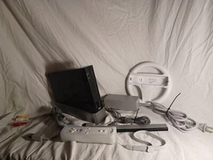 Nintendo Wii Console Tested - Black with White Wii mote and accessories. Read! - Picture 1 of 23