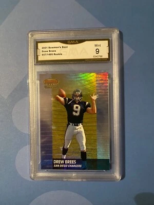 Drew Brees rc card bowmans best #121,657/1499 graded 9 mnt very rare - Image 1 of 2