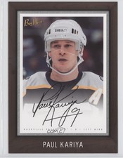 2006-07 Upper Deck Bee Hive 5 x 7 Facsimile Auto Variation Paul Kariya #44 HOF