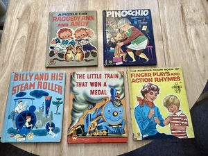 Wonder Books With Washable Covers, Lot Of 5, 1947 - 1957 - Picture 1 of 24