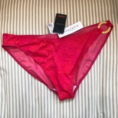 全新带标签 Fantasie 粉红色花卉 Azalea 比基尼下装 — 第 1/4 张图片