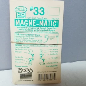 Kit de acoplador de vástago de plástico Kadee 33 2 pares Magne-Matic corto 1/4" juego central HO - Imagen 1 de 2