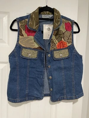 Chaleco Shelly & Arnold Mujer Patchwork Azul Jean Denim Chaleco Algodón Foto 1 de 3
