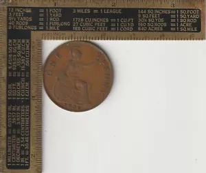 United Kingdom Qty 1 Coin 1936 UK England British predecimal one 1 penny copper - Picture 1 of 2