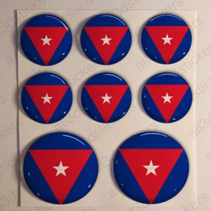 Adesivi Cuba Coccarda Resinati Tondo 3D Bandiera Aeronautica Militare - Imagen 1 de 1