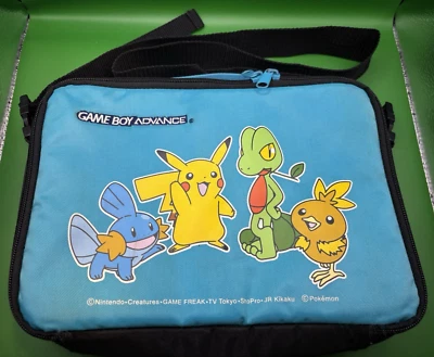Pokemon GameBoy Advance Storage Carry Bag Blue with Strap from Japan Rare - Image 1 of 4