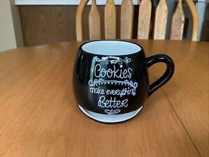 AVON "Cookies Make Everything Better" Ceramic Coffee Mug w/ Cookie Holder