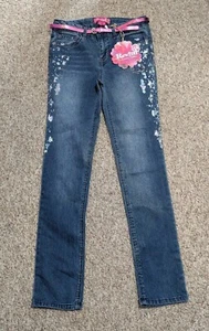NWT Rewind American tradition girl size 14 adjustable waist Splattered Belt Jean - Picture 1 of 10