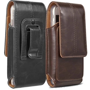 Vertical Leather Pouch Case Cover Belt Clip Holster For Large Phones w/ Otterbox - Picture 1 of 24