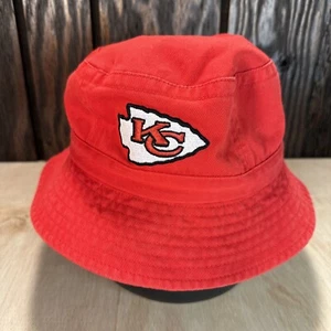 Kansas City Chiefs Bucket Hat Red Reebok y2k Small Medium S/M KC Logo - Picture 1 of 9