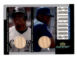 FRANK THOMAS / SAMMY SOSA 2001 UD MVP SOUVENIRS DUAL GAME BAT RELIC BF5382 - Picture 1 of 1