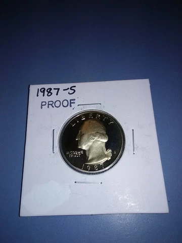 1987-S Washington Quarter Proof! A Spotless, Beautiful Coin! Awesome!**#892 Cover